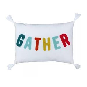 Gather Decorative Pillow – Colorful Fall Accent Cushion with Tassels